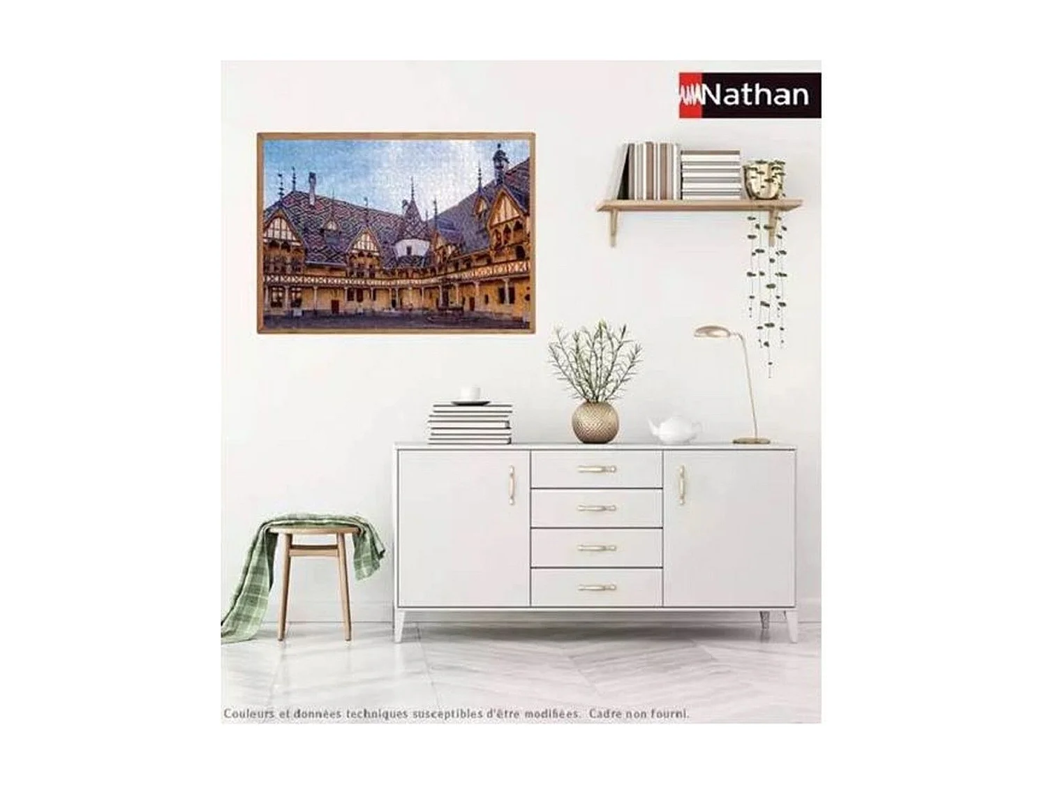 Nathan 1000 Teile Puzzle Les Hospices de Beaune Architekturfotografie Erwachsenen-Puzzle