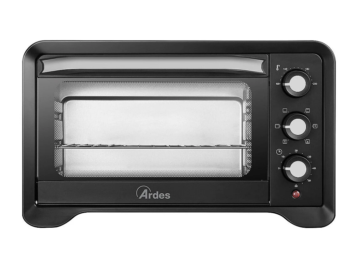 Ardes AR6222PB Elektroherd mit Timer und Ventilator, 6 Kochfunktionen, 1380W, Schwarz