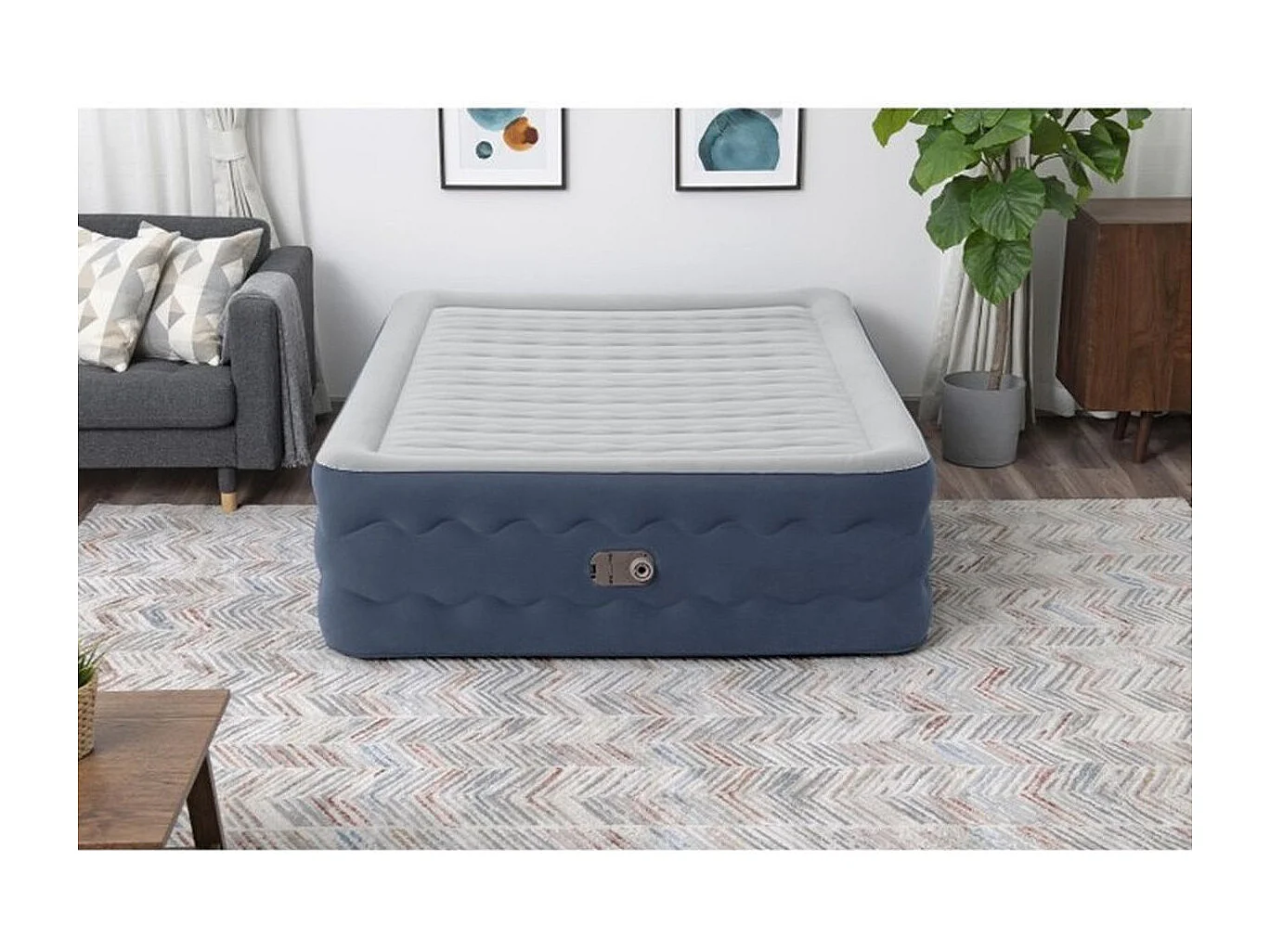Bestway TruLeisure Tritech Matelas Gonflable Double avec Pompe Électrique Intégrée 203 x 152 x 51 cm