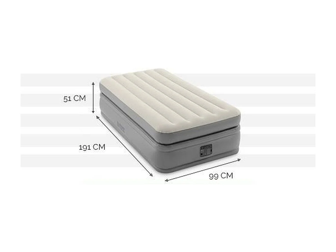 Matelas gonflable Prime Confort Fiber Tech 1 place - Intex