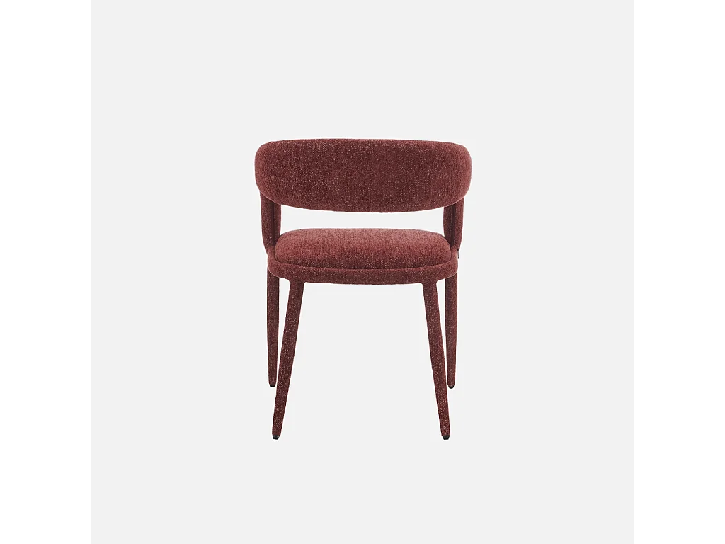 Sillón contemporáneo de tela, set de 2 burdeos
