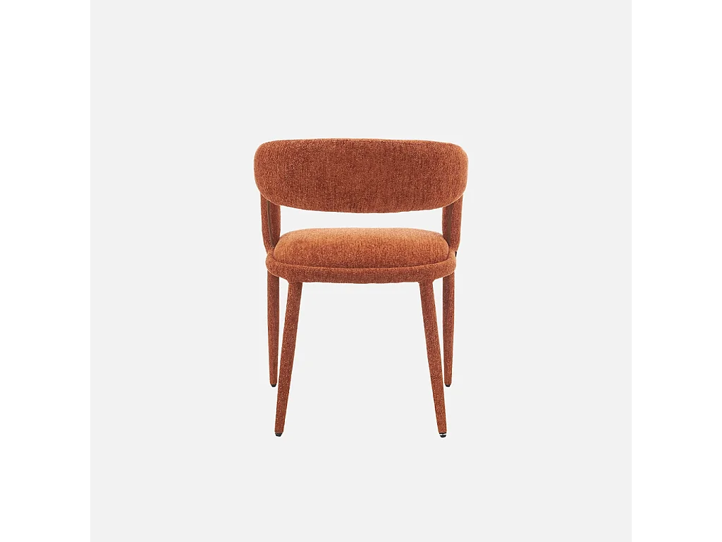 Sillón contemporáneo de tela, set de 2 terracota