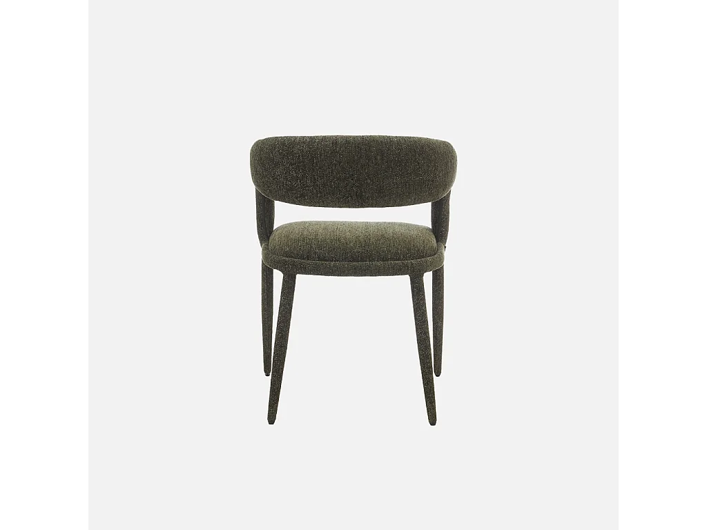 Sillón contemporáneo de tela, set de 2 verde kaki