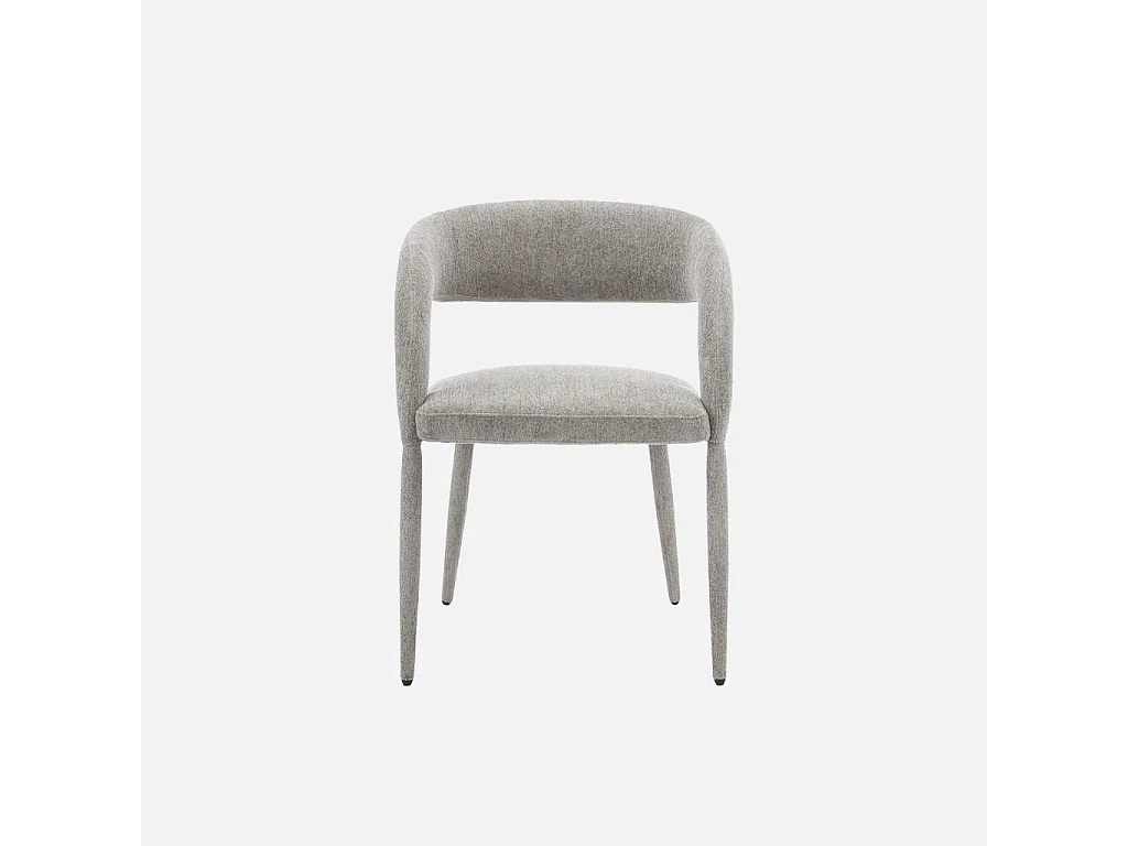 Sillón contemporáneo de tela, set de 2 pardo
