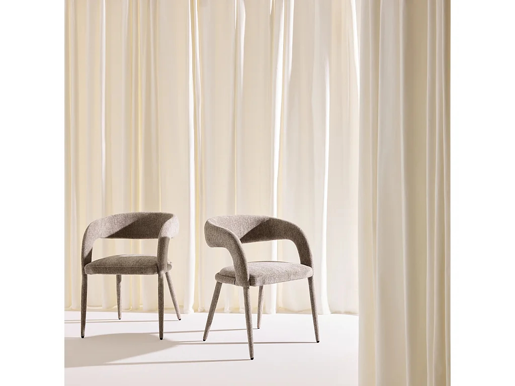 SET 2 POLTRONE CONTEMPORANEE IN TESSUTO TALPA - 57.5X58X77.5 CM