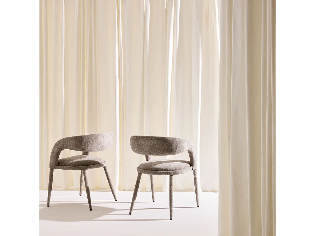 SET 2 POLTRONE CONTEMPORANEE IN TESSUTO TALPA - 57.5X58X77.5 CM