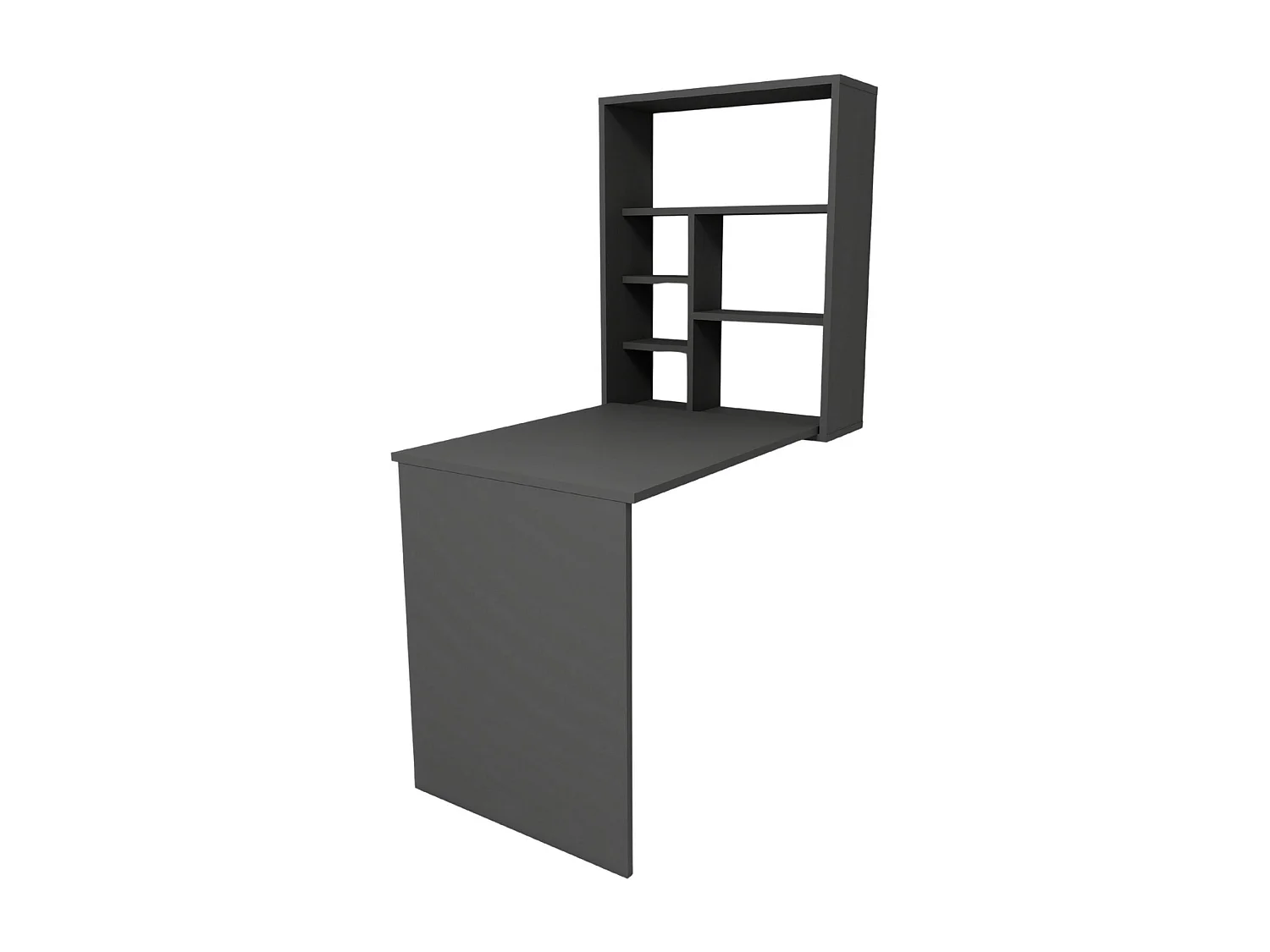 Table de maquillage en bois "Sedir" - 90 x 59 x 74 cm - Gris anthracite