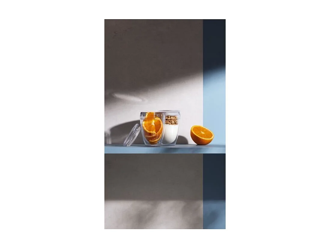 BODUM Pavina To Go Doppelwandige Kunststoffbecher mit Deckeln - Set aus 2 - 30 cl - Transparent