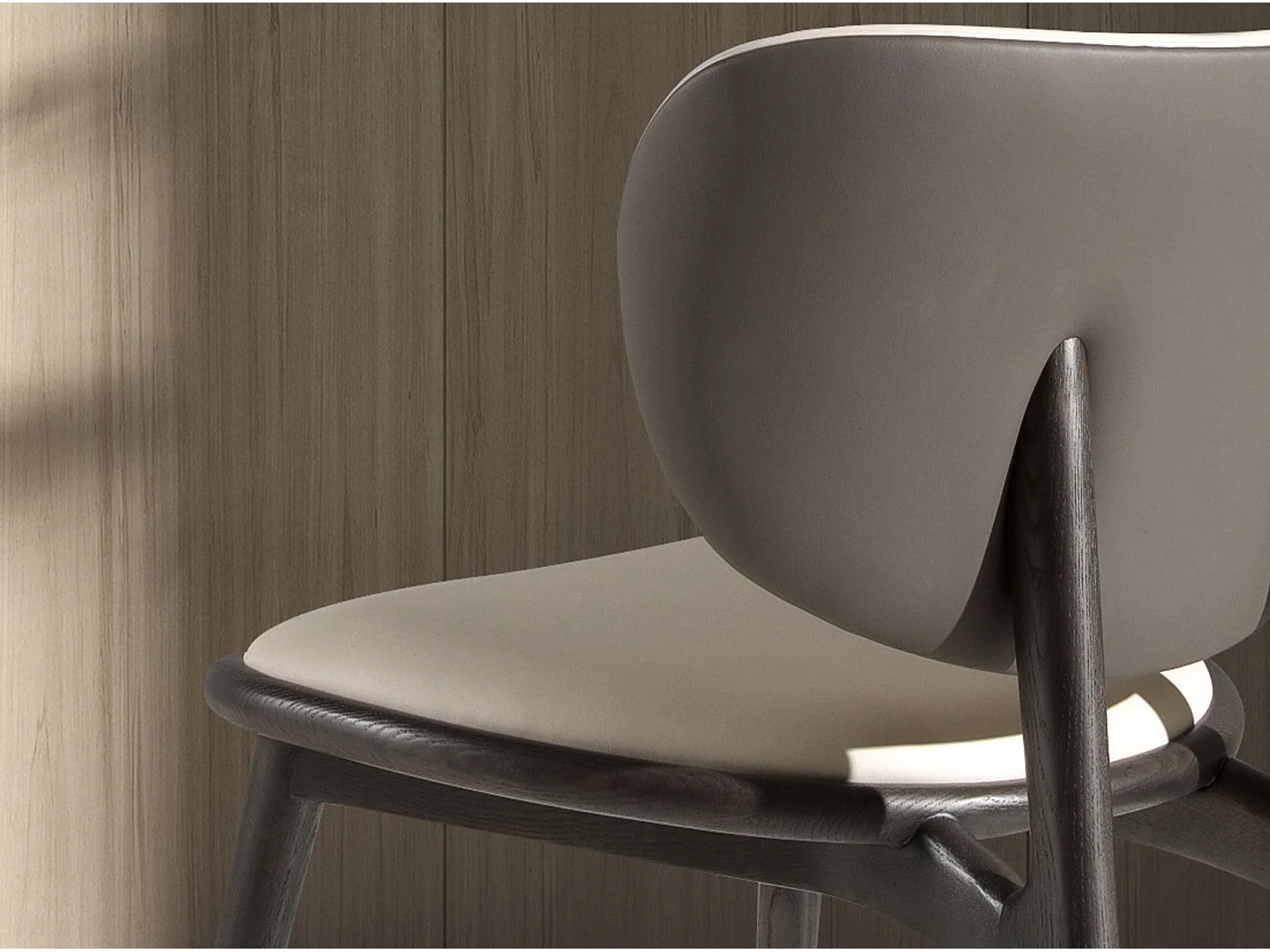 Sedia in similpelle crema e grigio scuro 4257 ANGEL CERDA