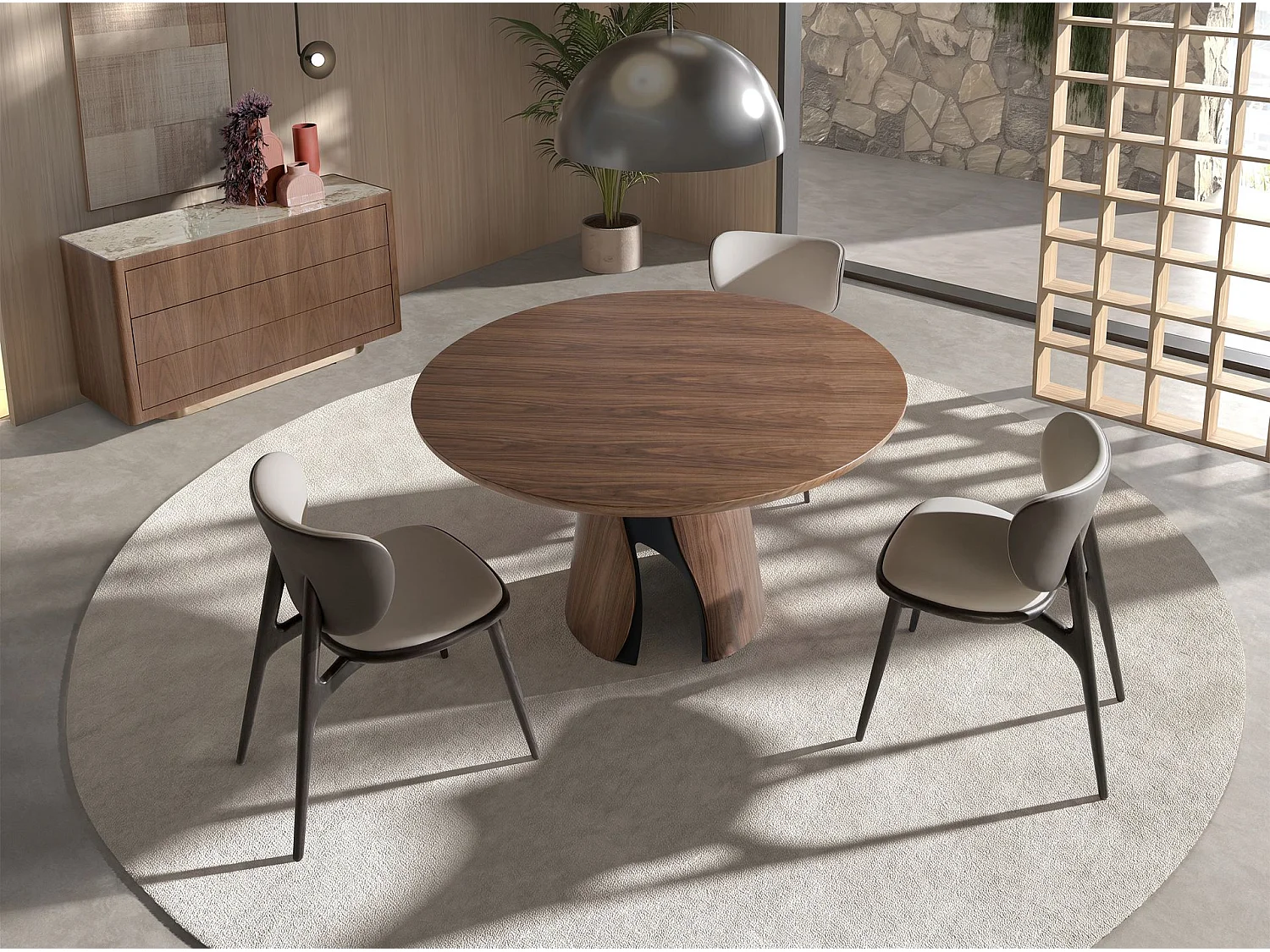 Sedia in similpelle crema e grigio scuro 4257 ANGEL CERDA