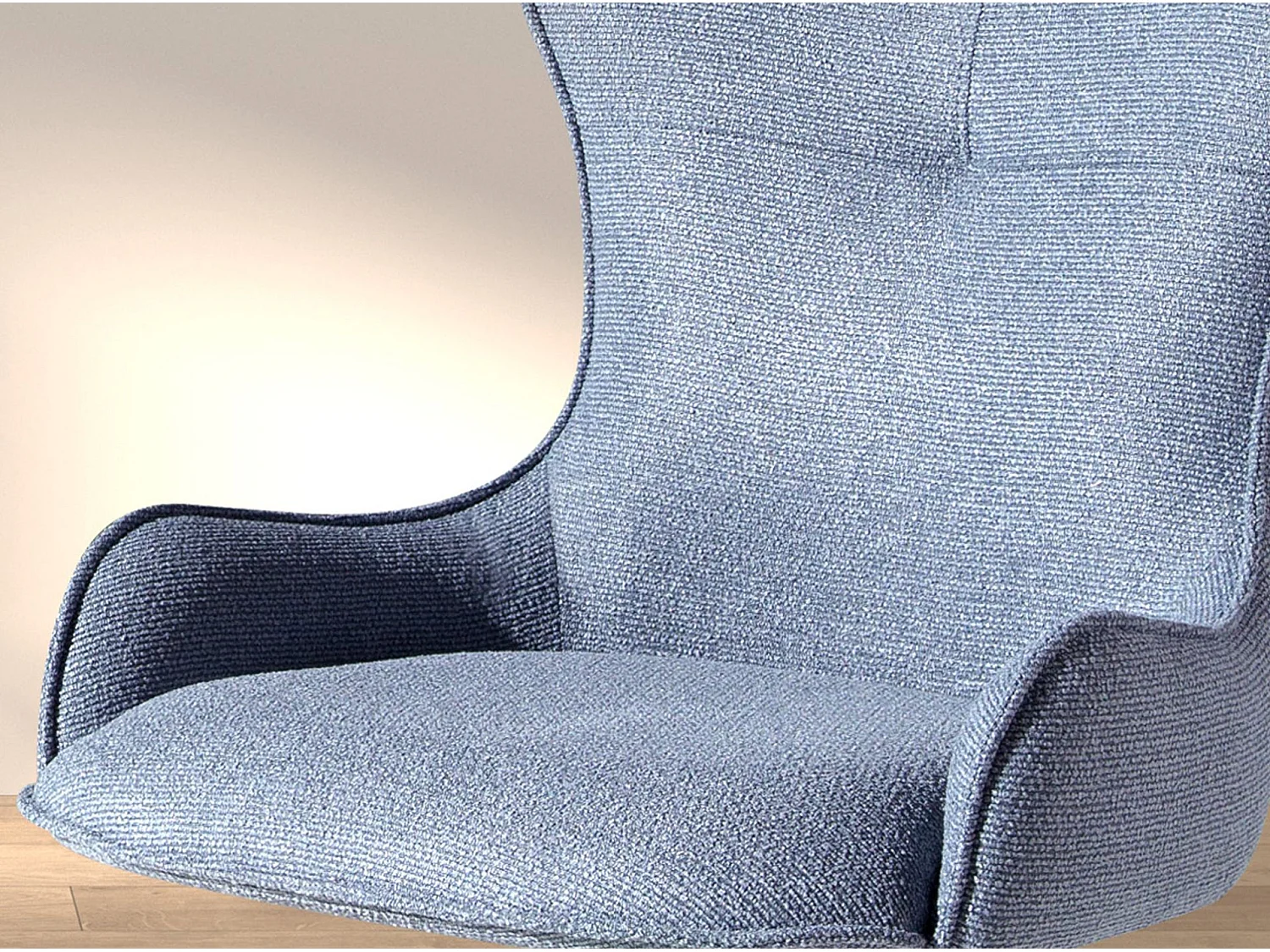 Drehstuhl aus blauem Stoff 4204 ANGEL CERDA