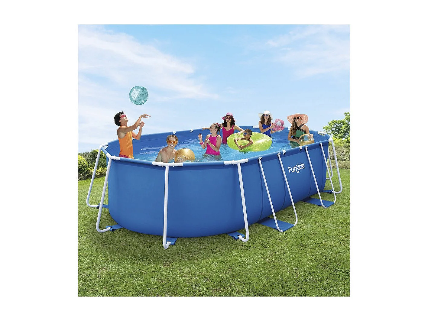 Piscine tubulaire Ovale "Tina" - 4,88 x 3,05 x 1,07 m