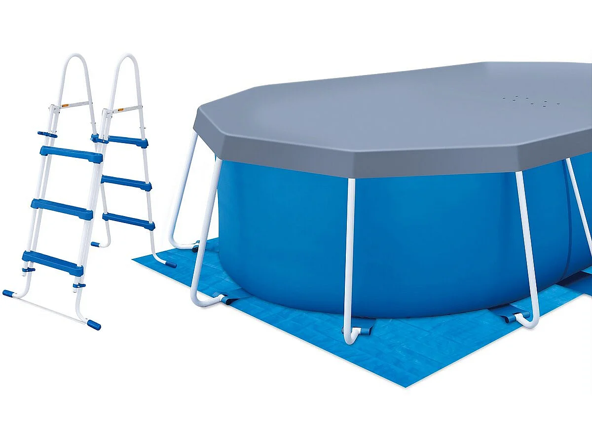 Ovalt Tubulärt Pool "Tina" - 4,88 x 3,05 x 1,07 m med Komplett Kit