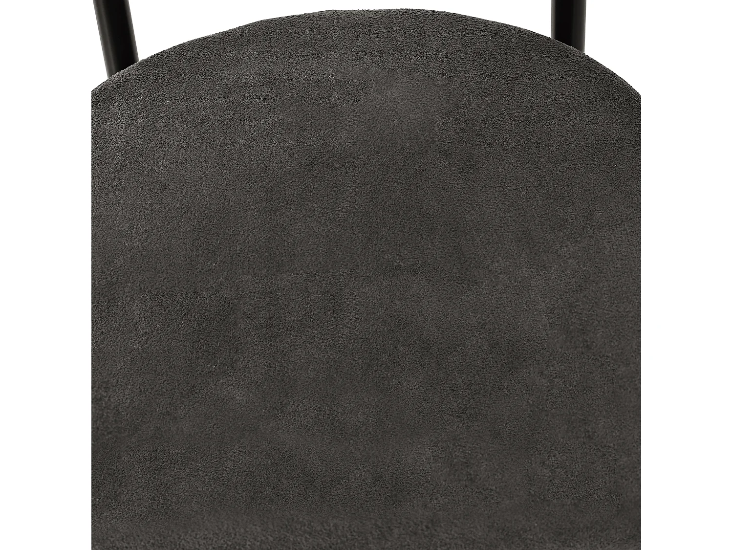 Set of 4 velvet dining chairs - Metal legs - With armrests - Dark grey