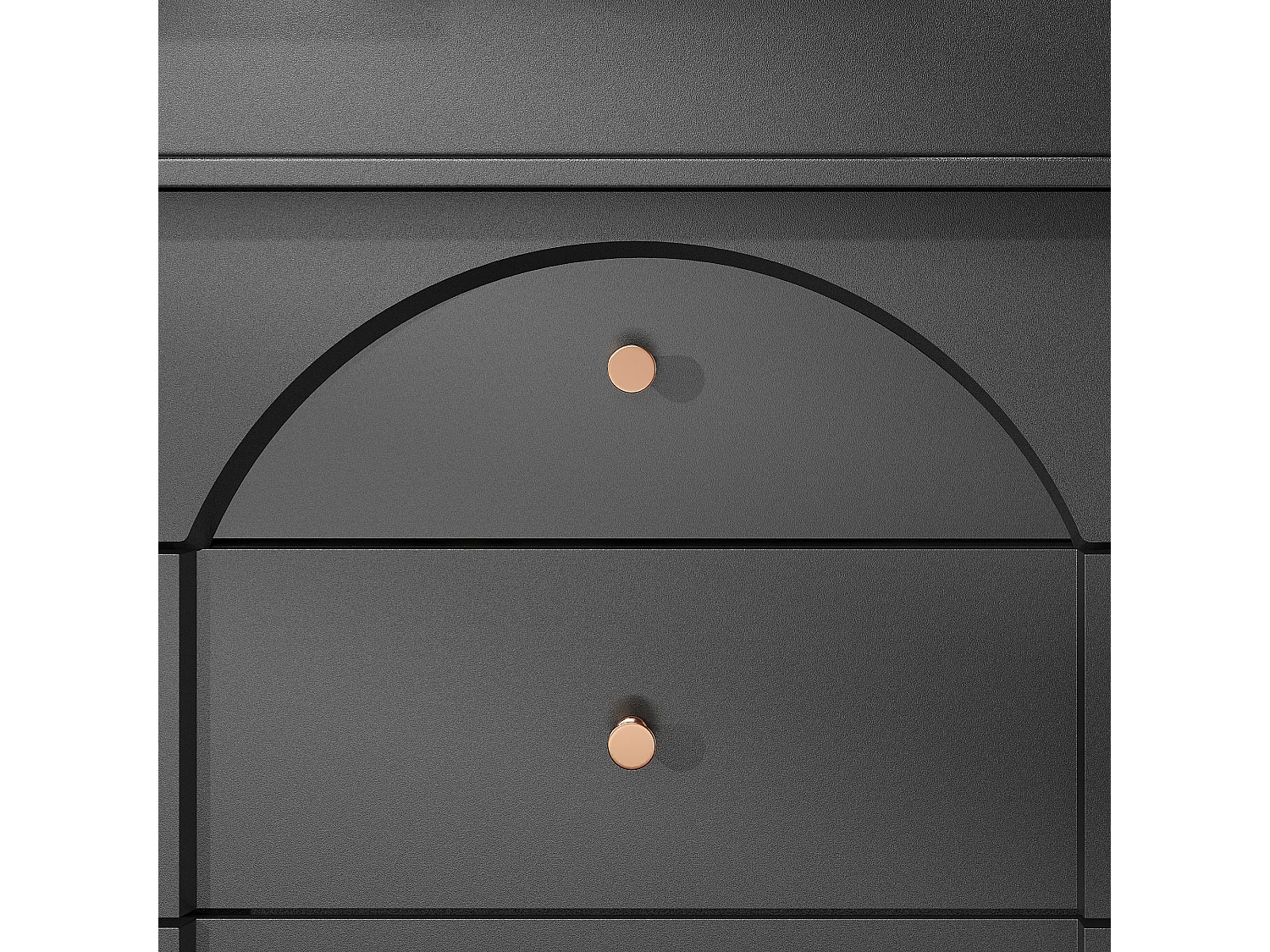Folding dining table for 4-6 people - 110-140 x 80 x 75 cm - extendable - with 1 door + 2 drawers - MDF - black