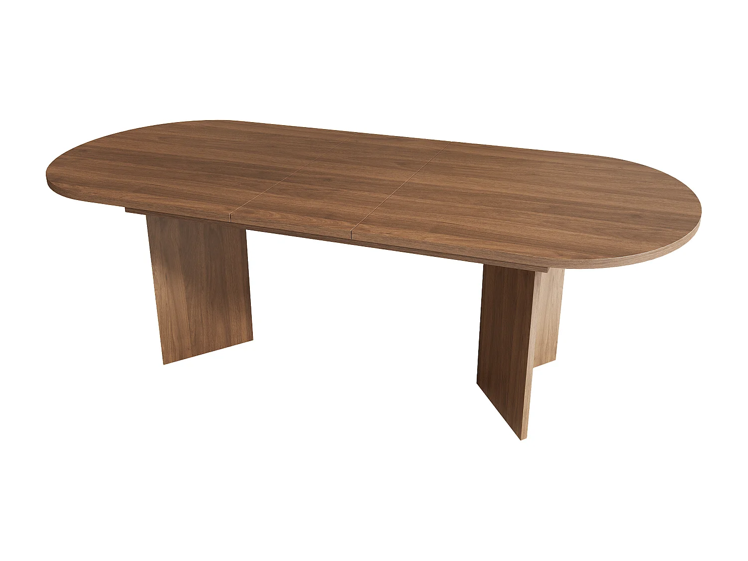 Extendable dining table - 160/200 x 90 x 75 cm - for 4 to 6 people - simple style - MDF - brown