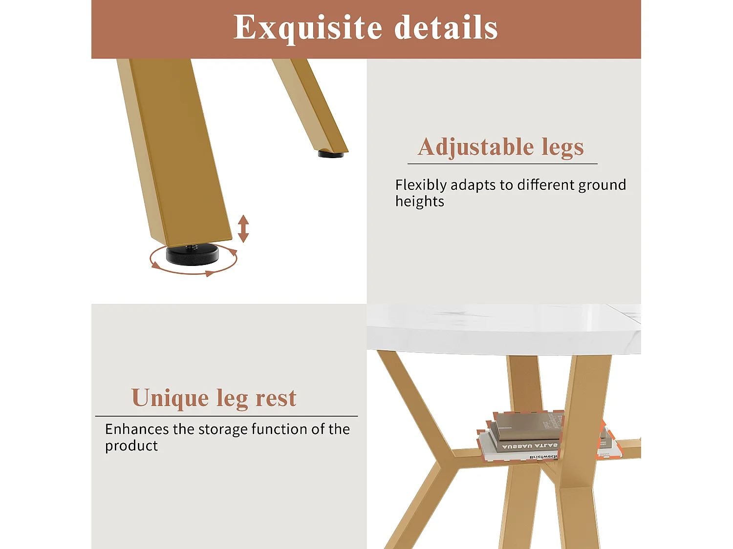 Set of 5 dining table and chairs - 100 x 100 x 75 cm - round table + 4 linen chairs - MDF - grey + white