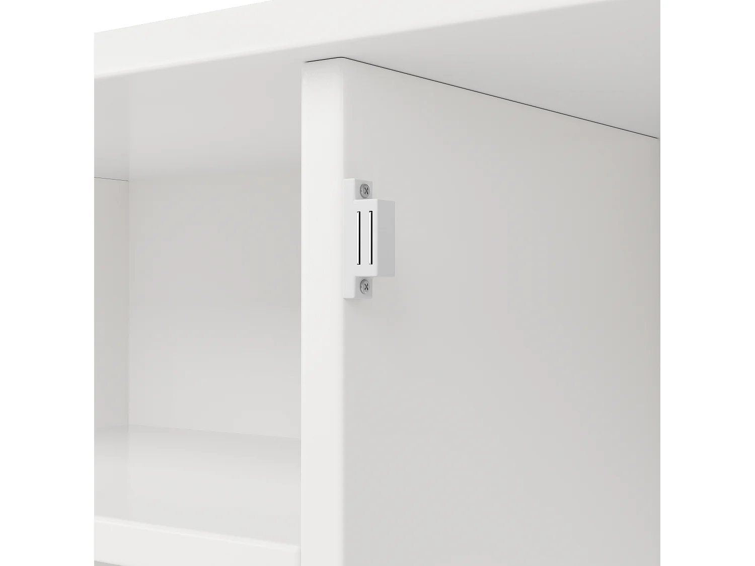 Kitchen sideboard - 120 x 40 x 188 cm - with adjustable shelves + wine rack + 4 doors + 2 drawers - MDF - white