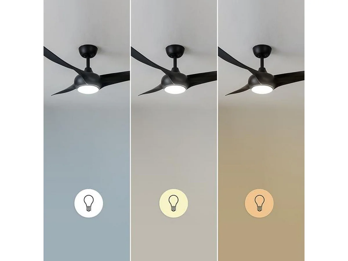 Ventilador de techo Cecotec EnergySilence Aero 5295 40W 3 aspas con luz LED negro