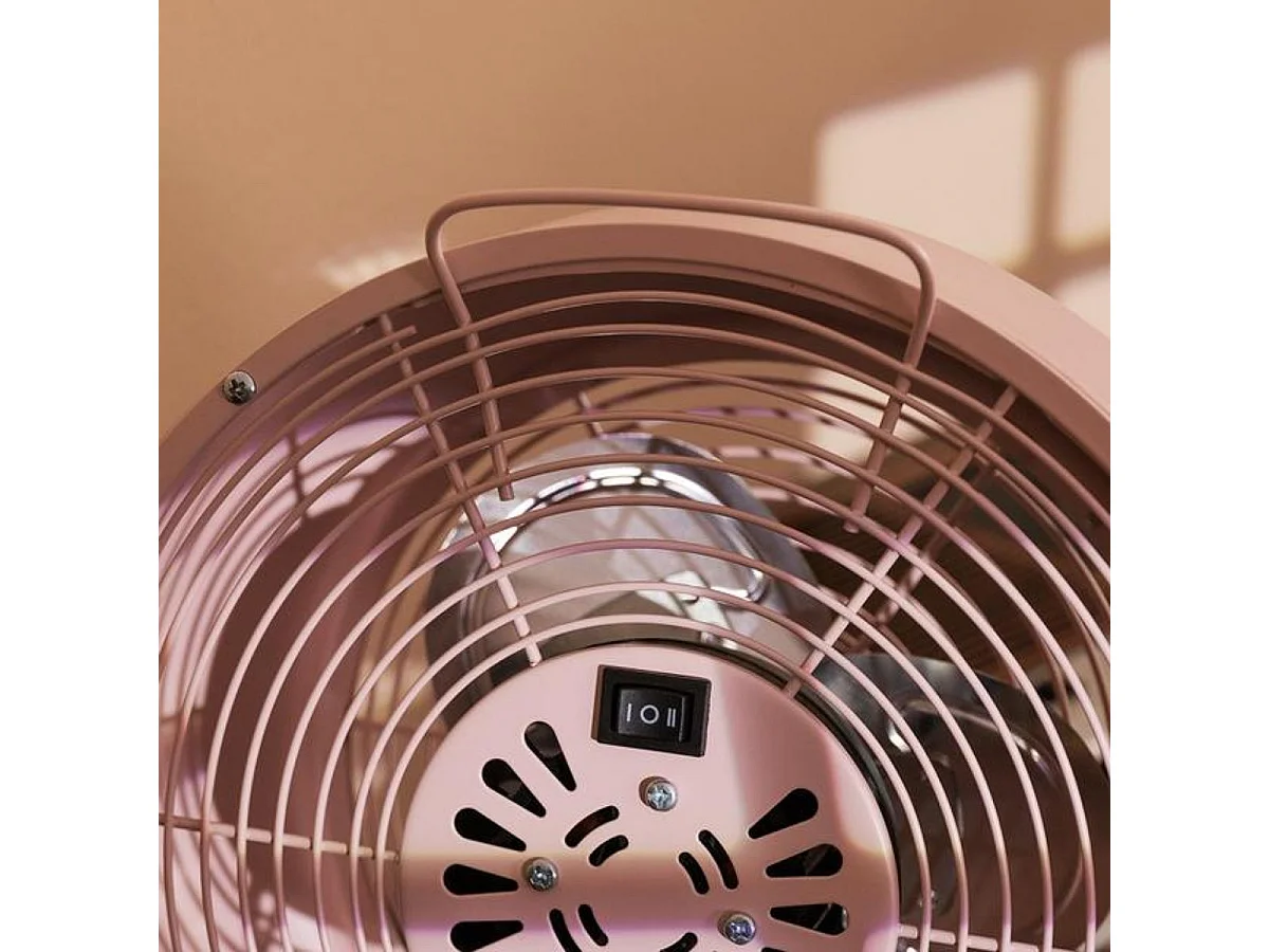 Ventilador de sobremesa EnergySilence 800 RetroDesk 20W inclinación ajustable rosa Ø20 cm