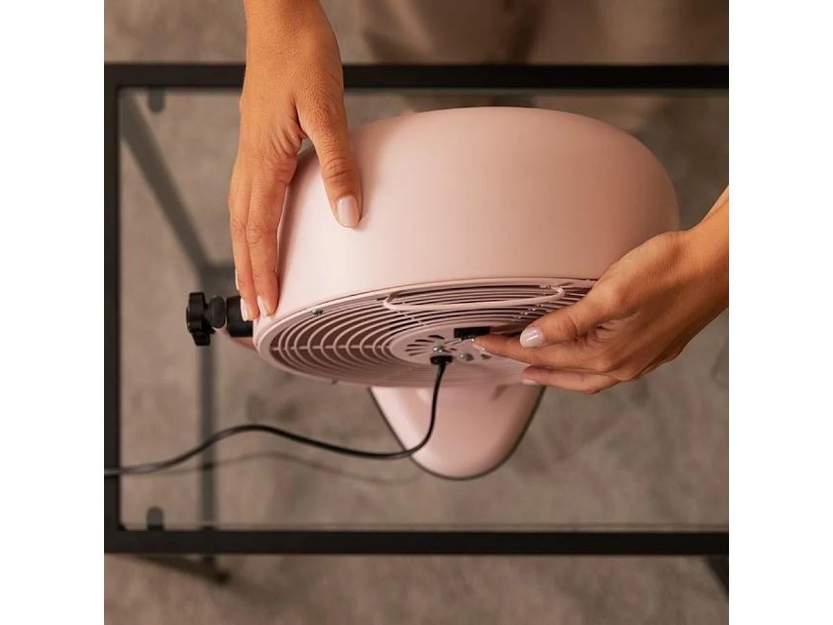Ventilador de sobremesa EnergySilence 800 RetroDesk 20W inclinación ajustable rosa Ø20 cm