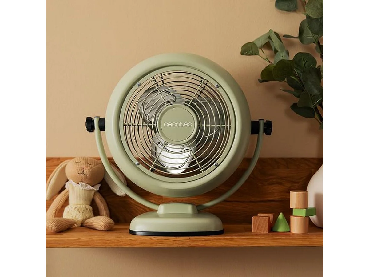 Ventilador de sobremesa EnergySilence 800 RetroDesk 20W inclinación ajustable verde Ø20 cm