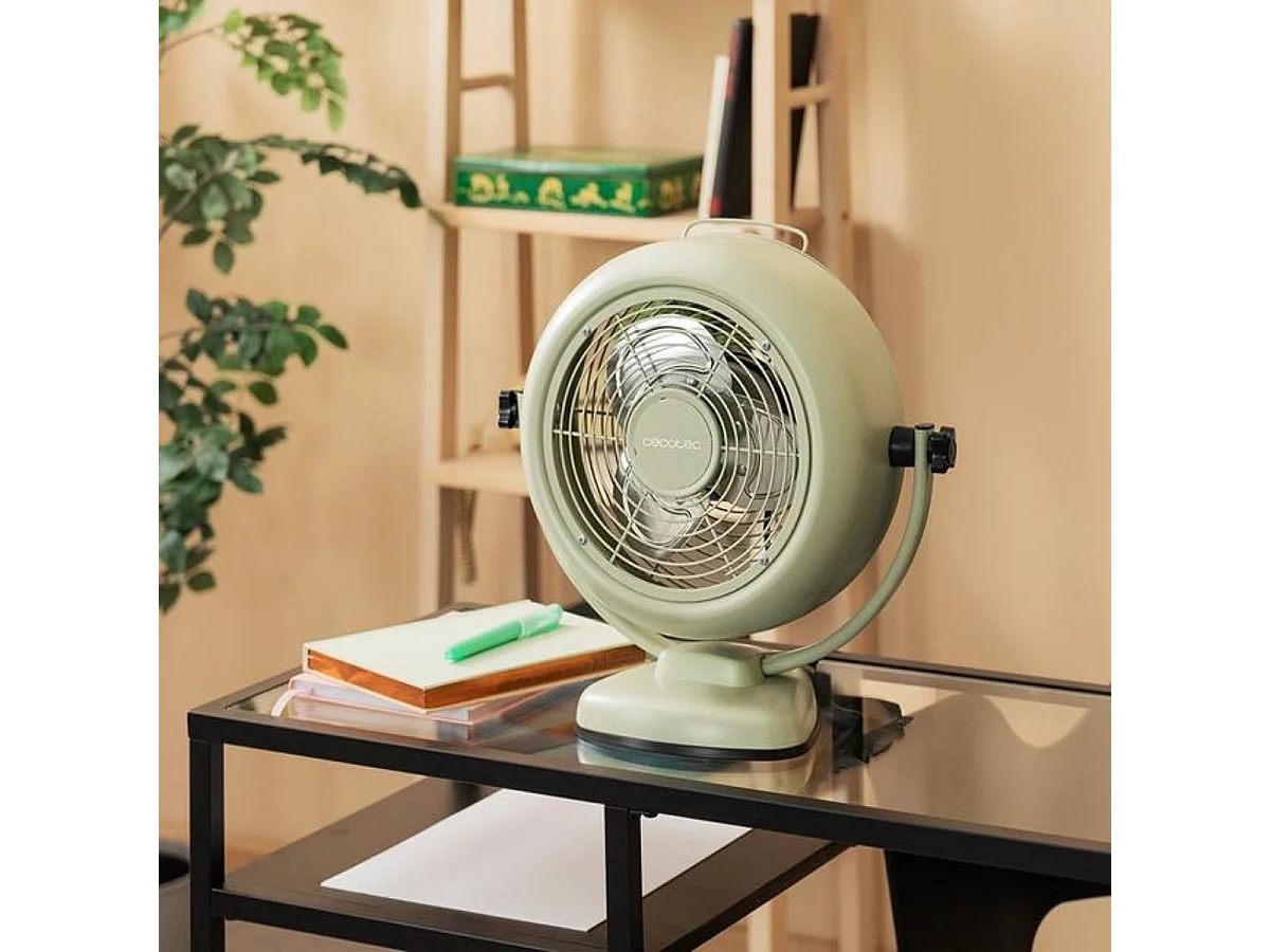 Ventilador de sobremesa EnergySilence 800 RetroDesk 20W inclinación ajustable verde Ø20 cm