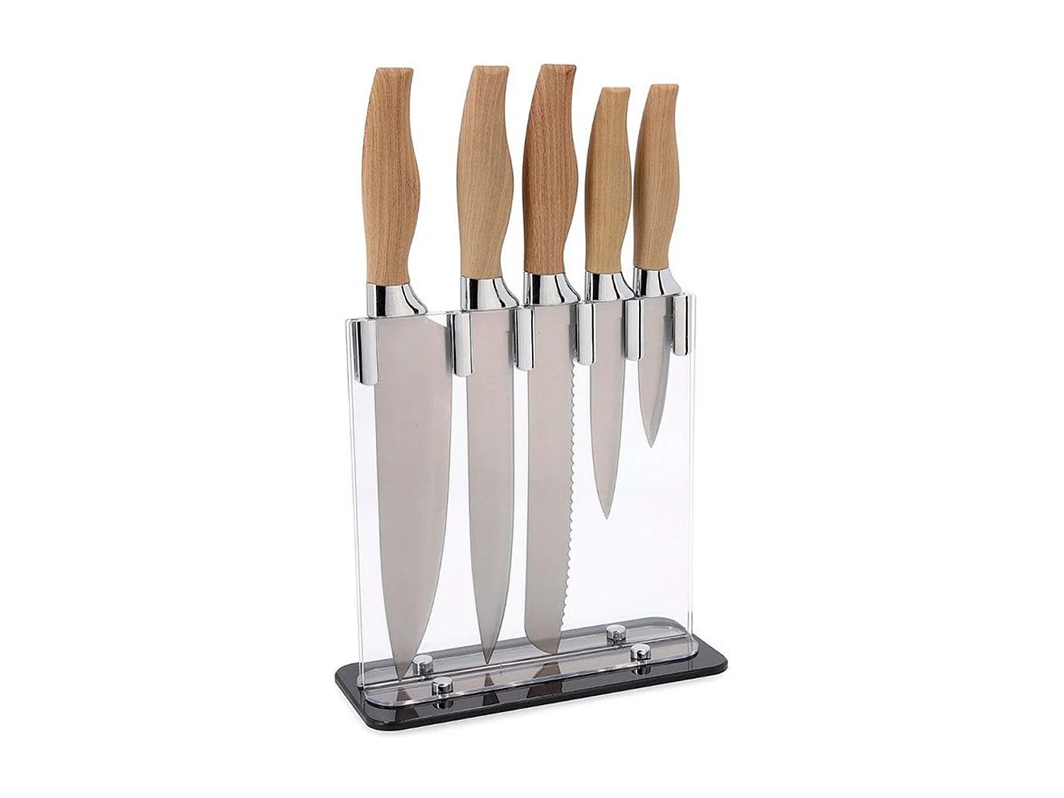 Set 5 cuchillos Baobab 5 piezas con expositor acero inoxidable