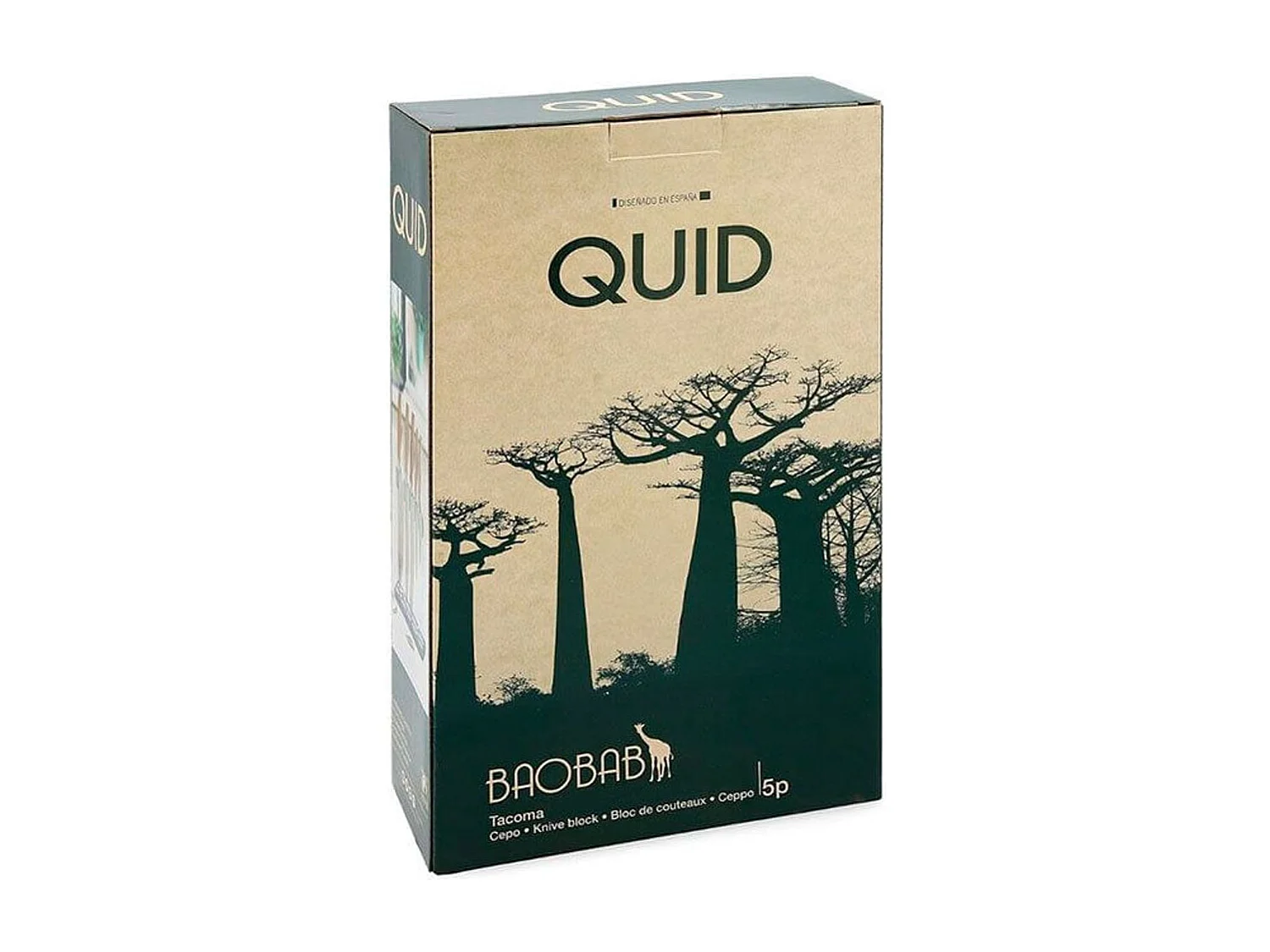 Set 5 cuchillos Baobab 5 piezas con expositor acero inoxidable
