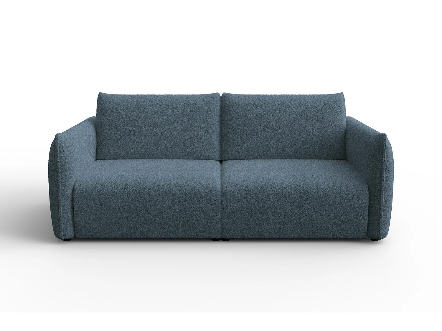 Sofa 3-Sitzer TAUER, Bouclé-Stoff blau