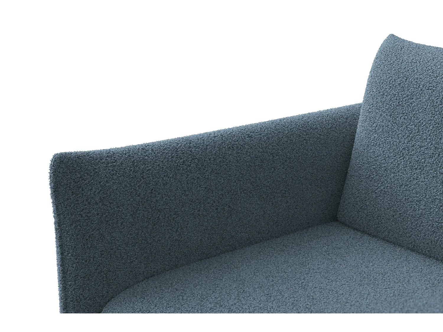 Sofa 3-Sitzer TAUER, Bouclé-Stoff blau
