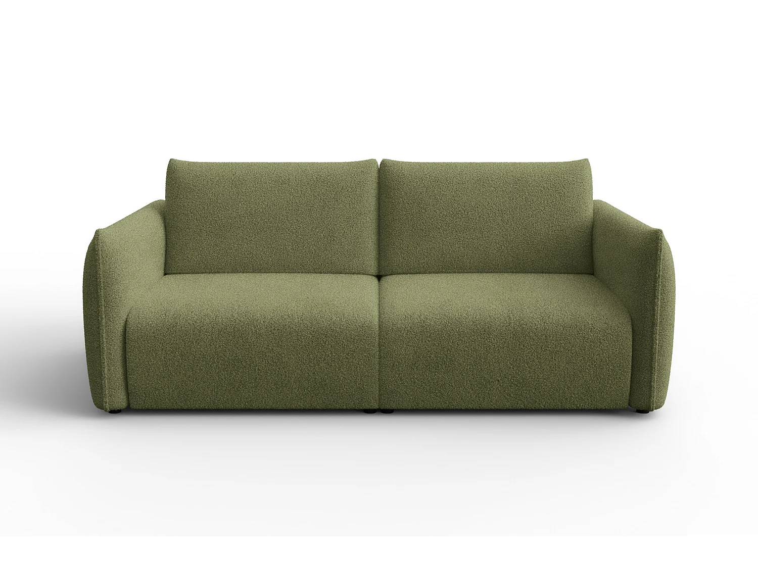 CANAPÉ TAUER 3 places, tissu bouclé vert