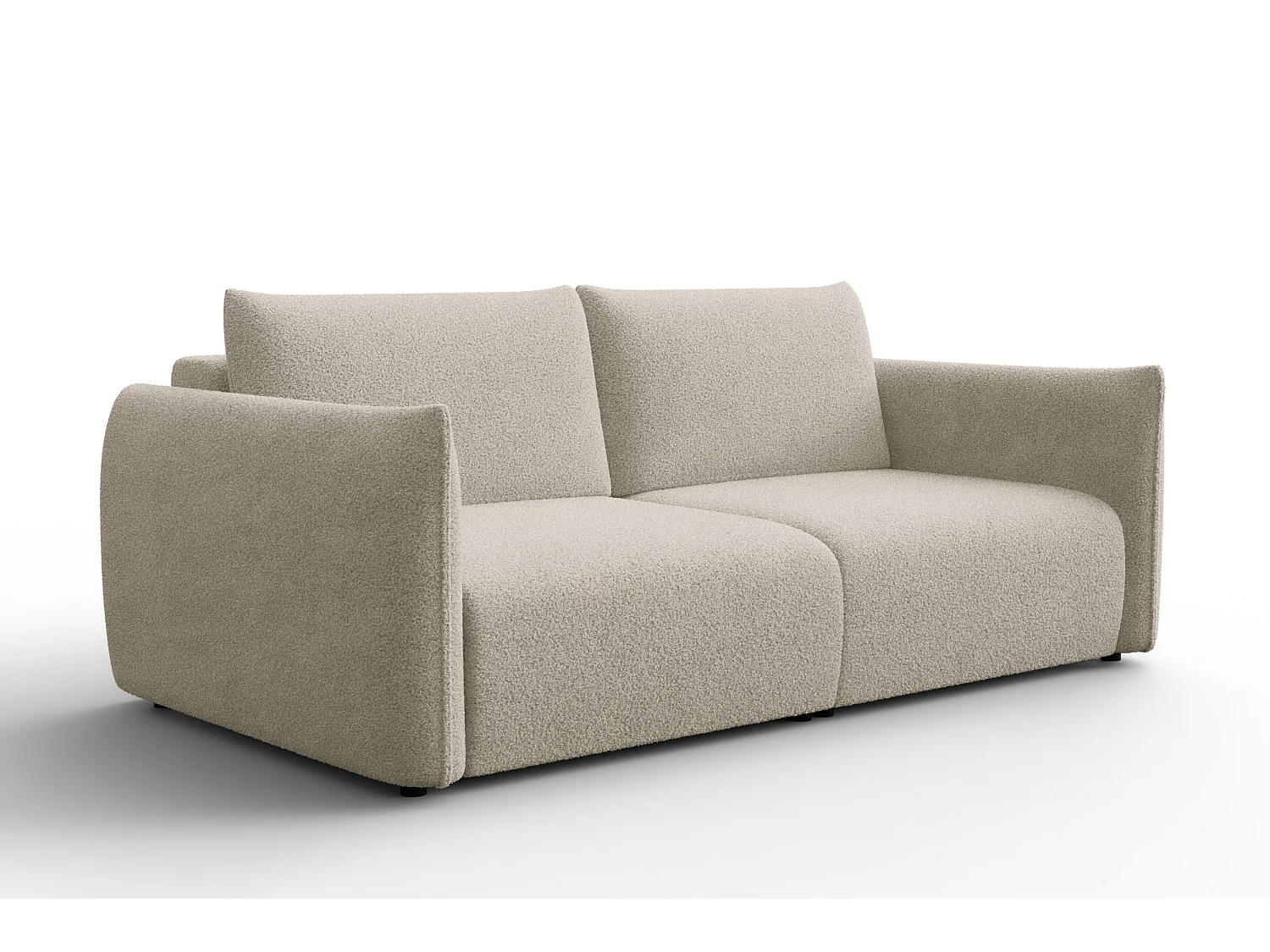 CANAPÉ TAUER 3 places, tissu bouclé beige