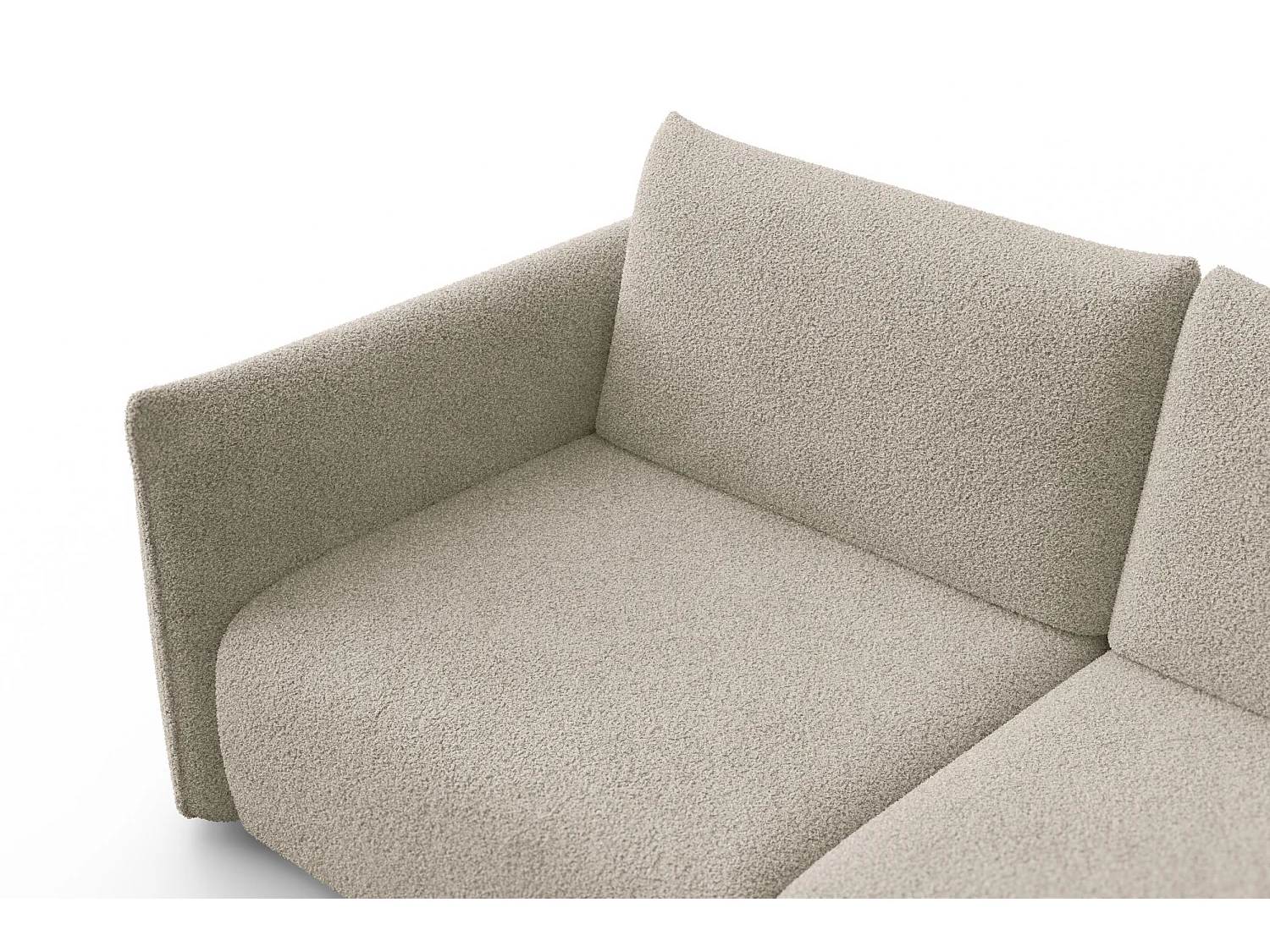 CANAPÉ TAUER 3 places, tissu bouclé beige
