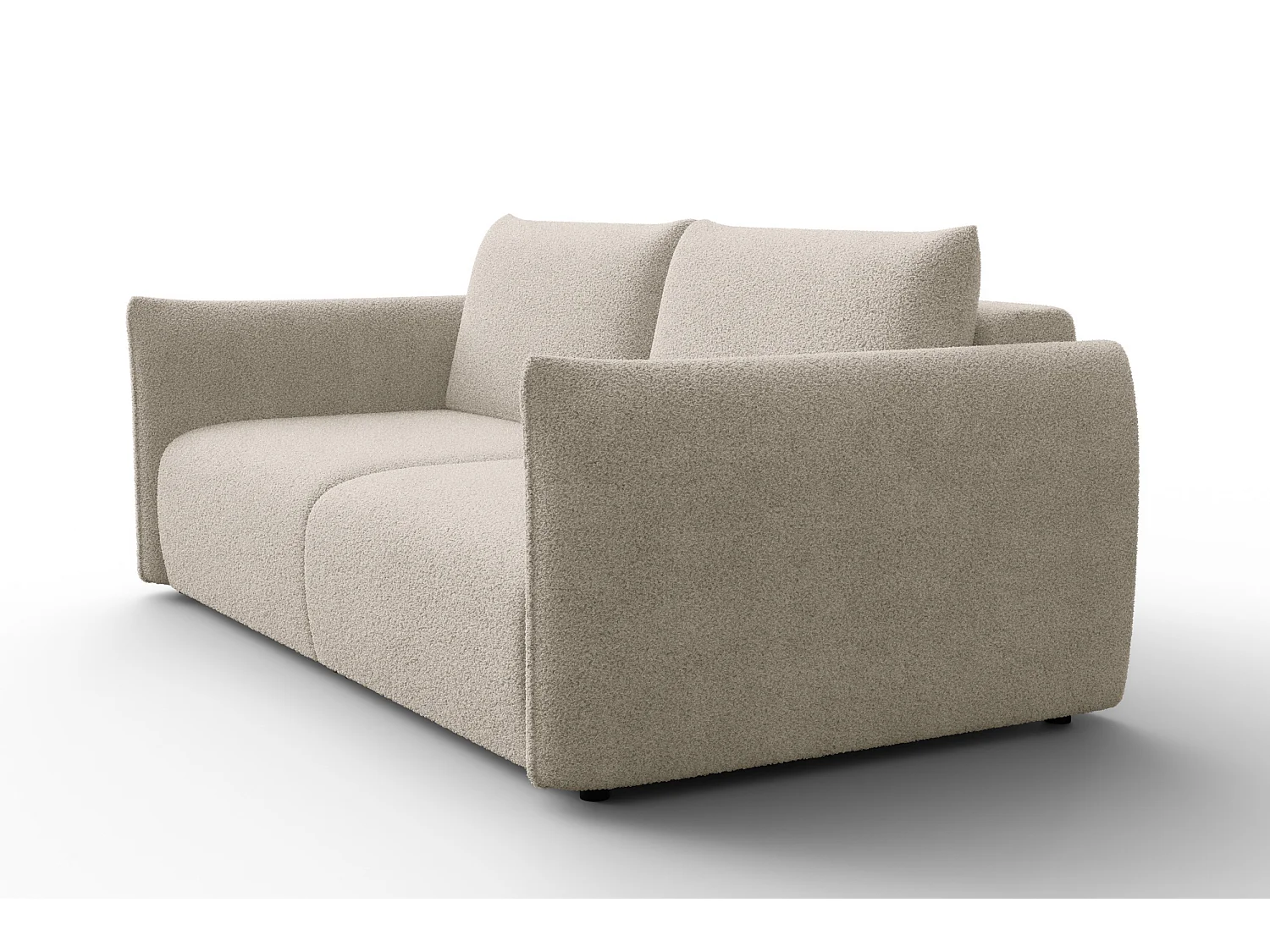 CANAPÉ TAUER 3 places, tissu bouclé beige