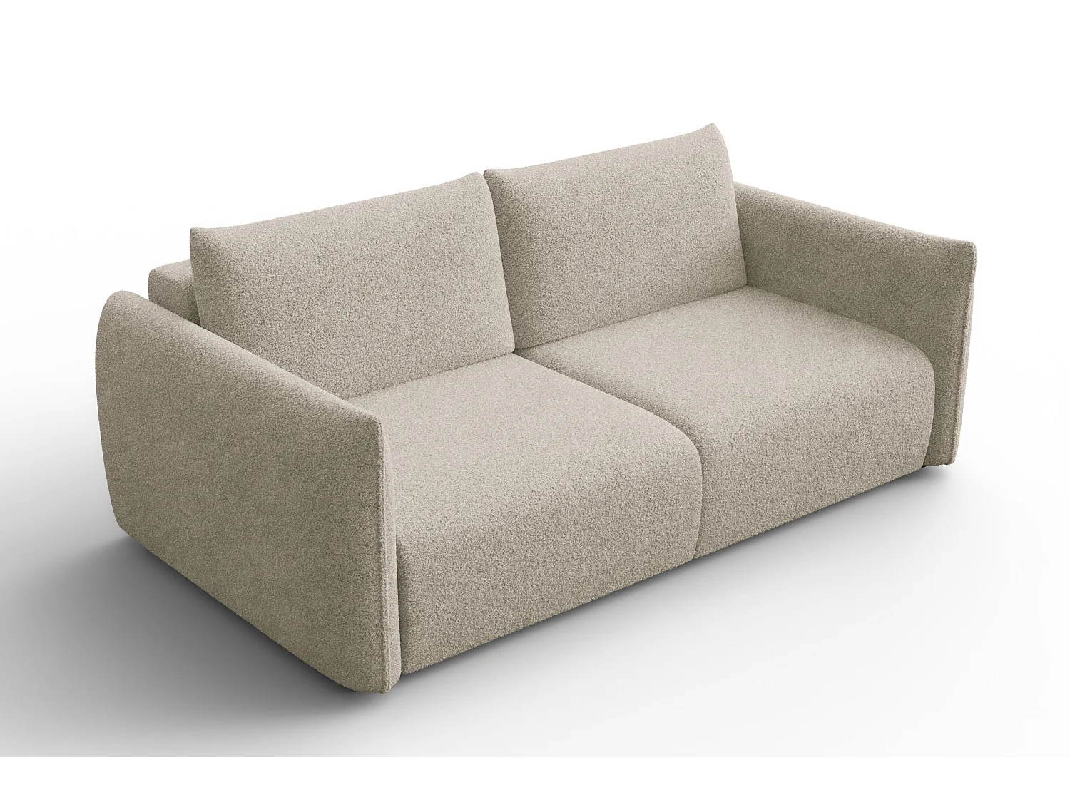 CANAPÉ TAUER 3 places, tissu bouclé beige
