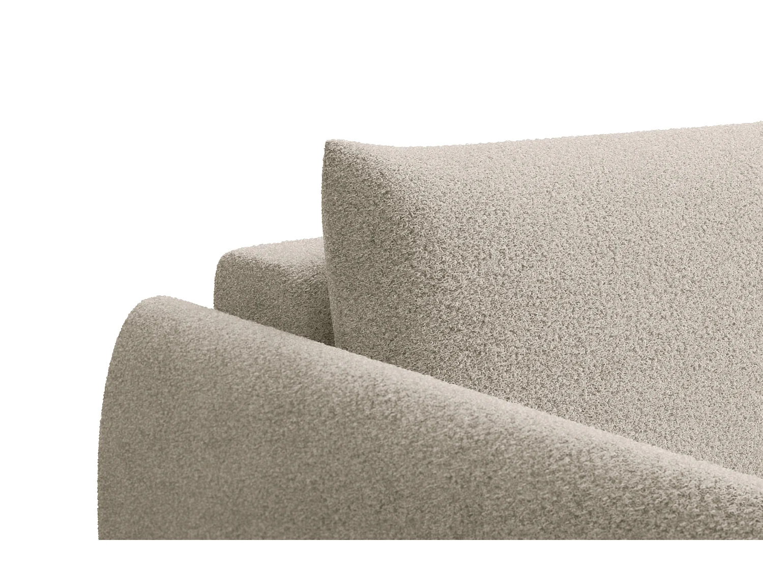 CANAPÉ TAUER 3 places, tissu bouclé beige