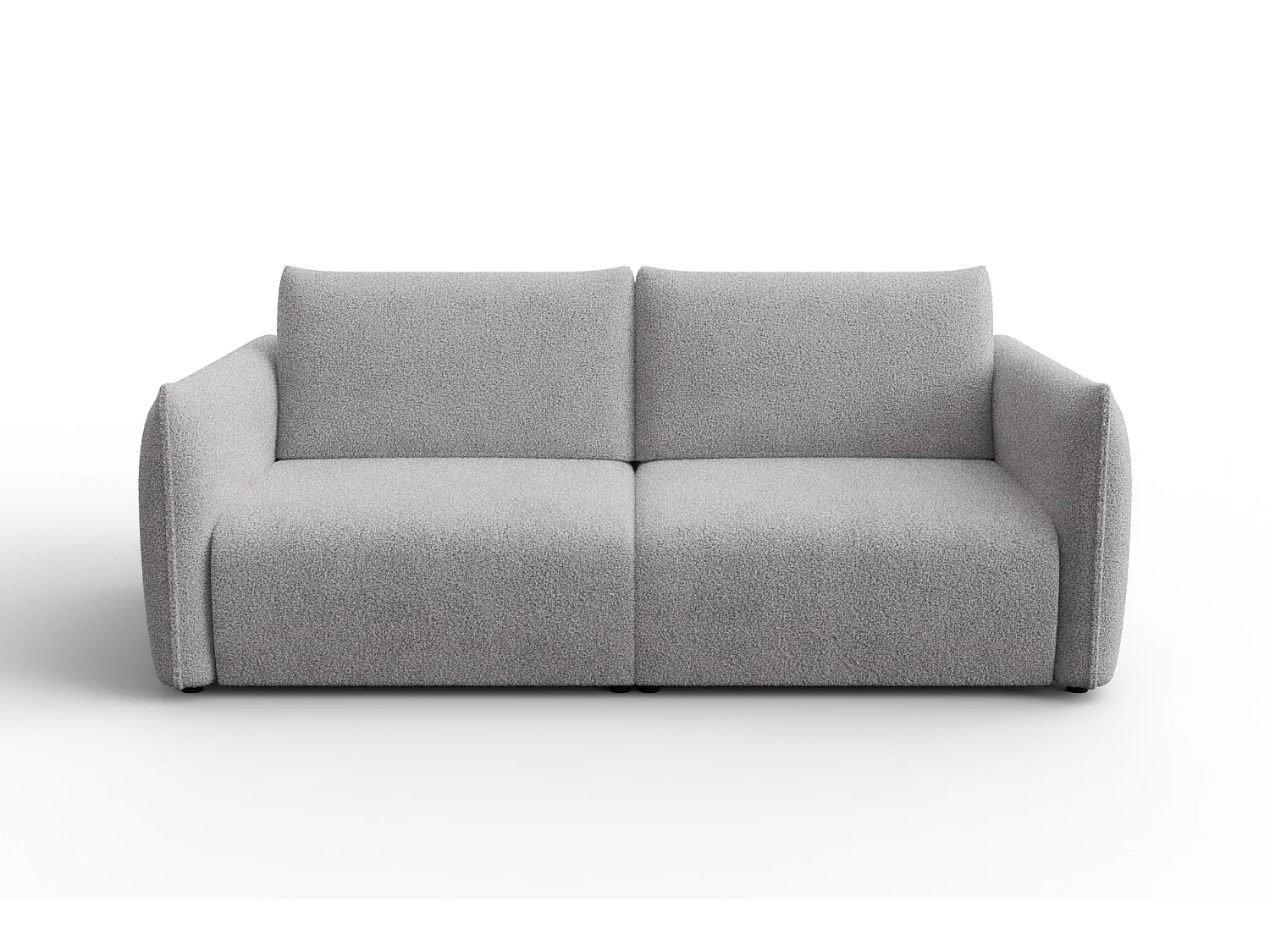 CANAPÉ TAUER 3 places, tissu bouclé gris clair