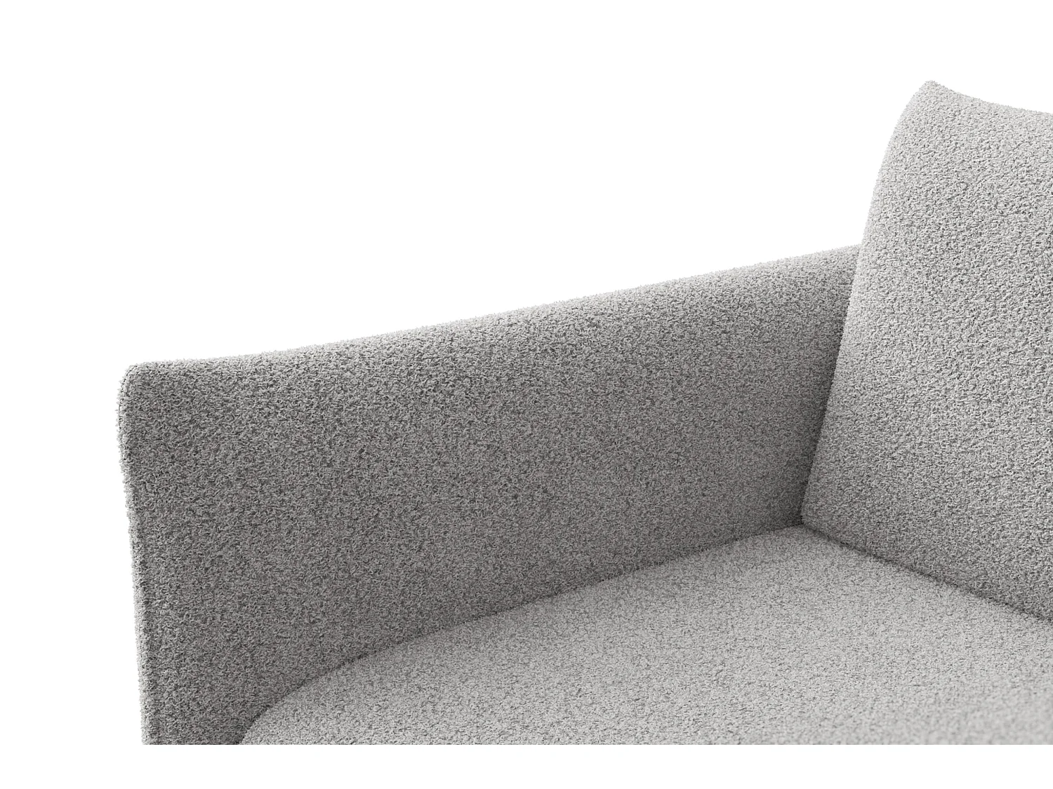 CANAPÉ TAUER 3 places, tissu bouclé gris clair