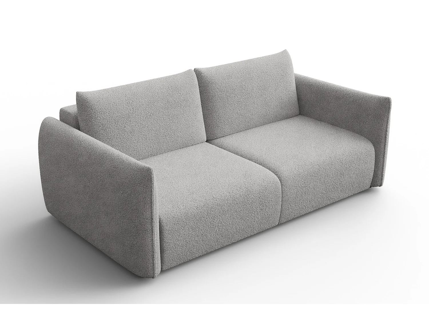 CANAPÉ TAUER 3 places, tissu bouclé gris clair
