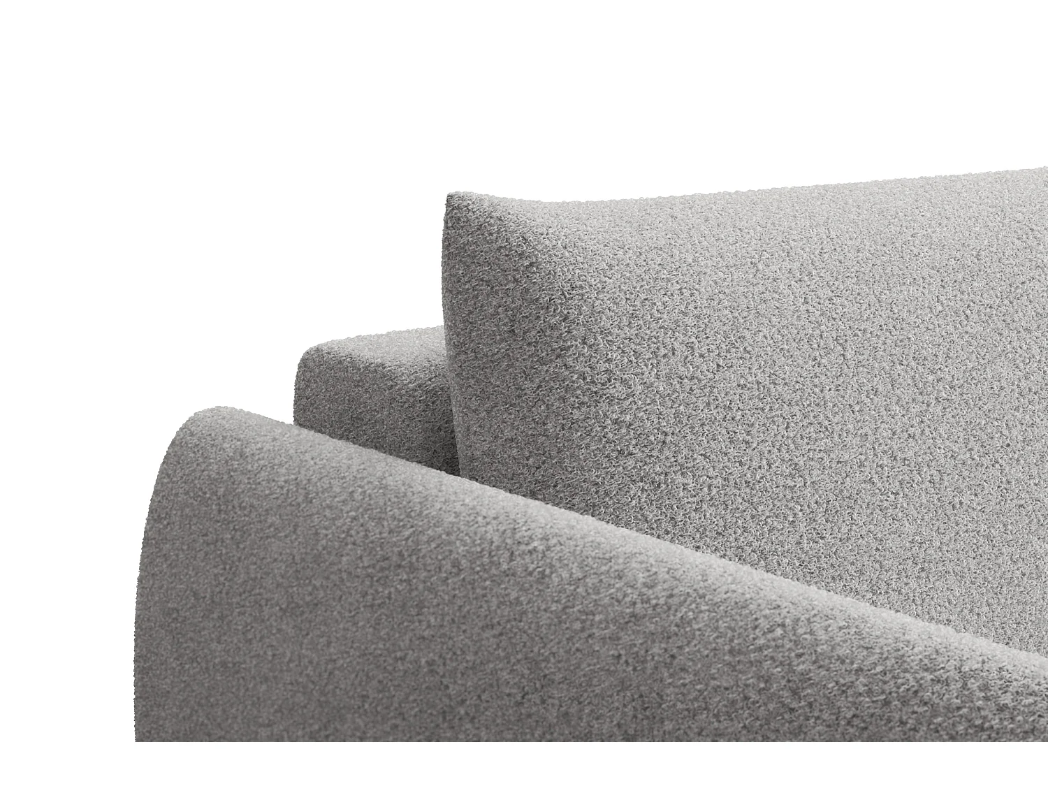 CANAPÉ TAUER 3 places, tissu bouclé gris clair
