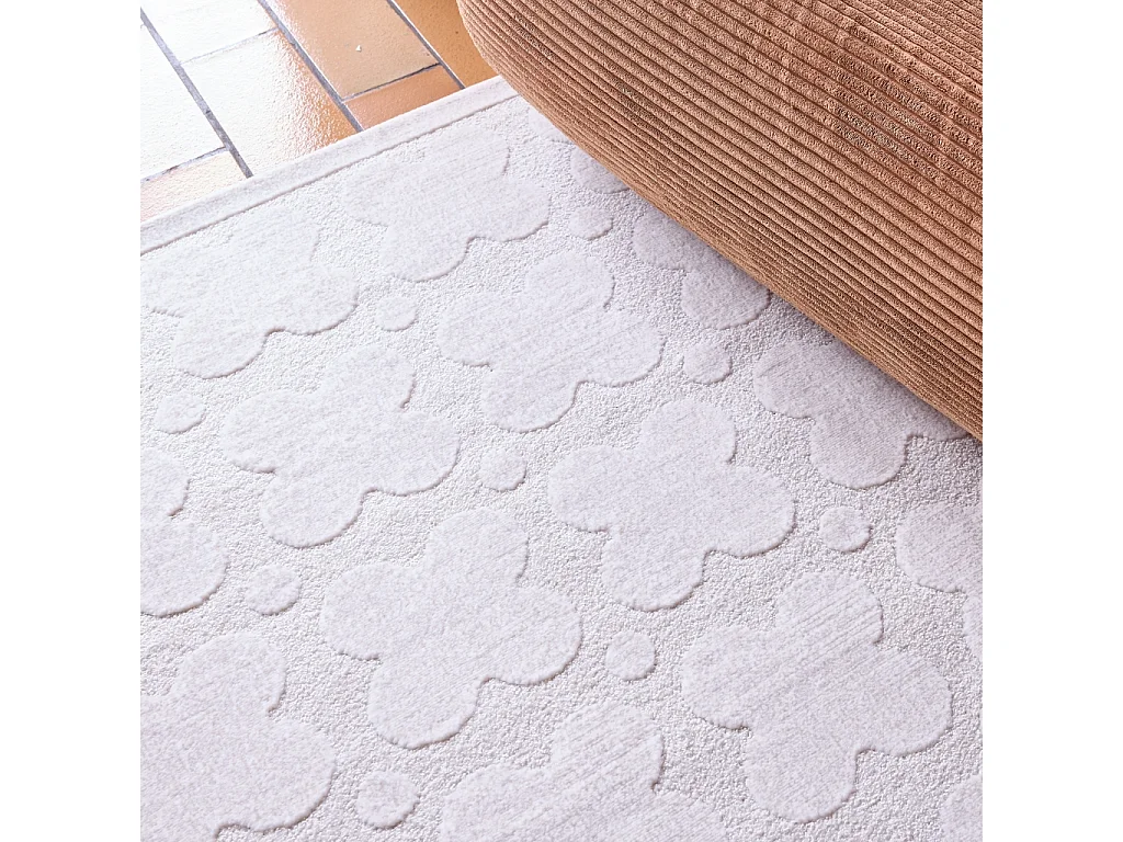 Tapis intérieur motif graphique crème 160x230cm - Lili