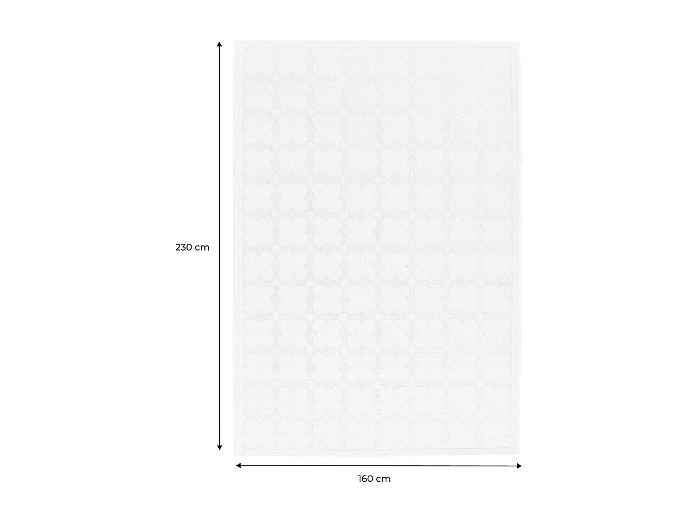 Tapis intérieur motif graphique crème 160x230cm - Lili
