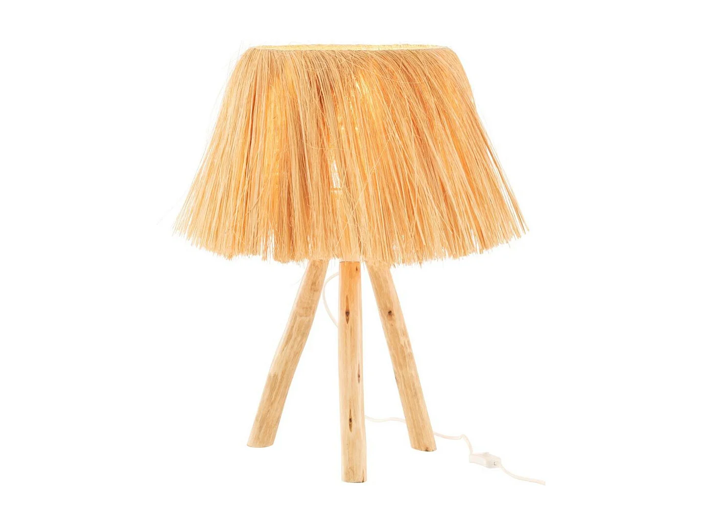 Lampe à Poser en Bois "Bahamas" 51cm Naturel