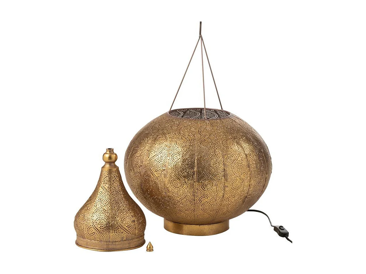 Lampe à Poser en Métal "Aladin" 59cm Or