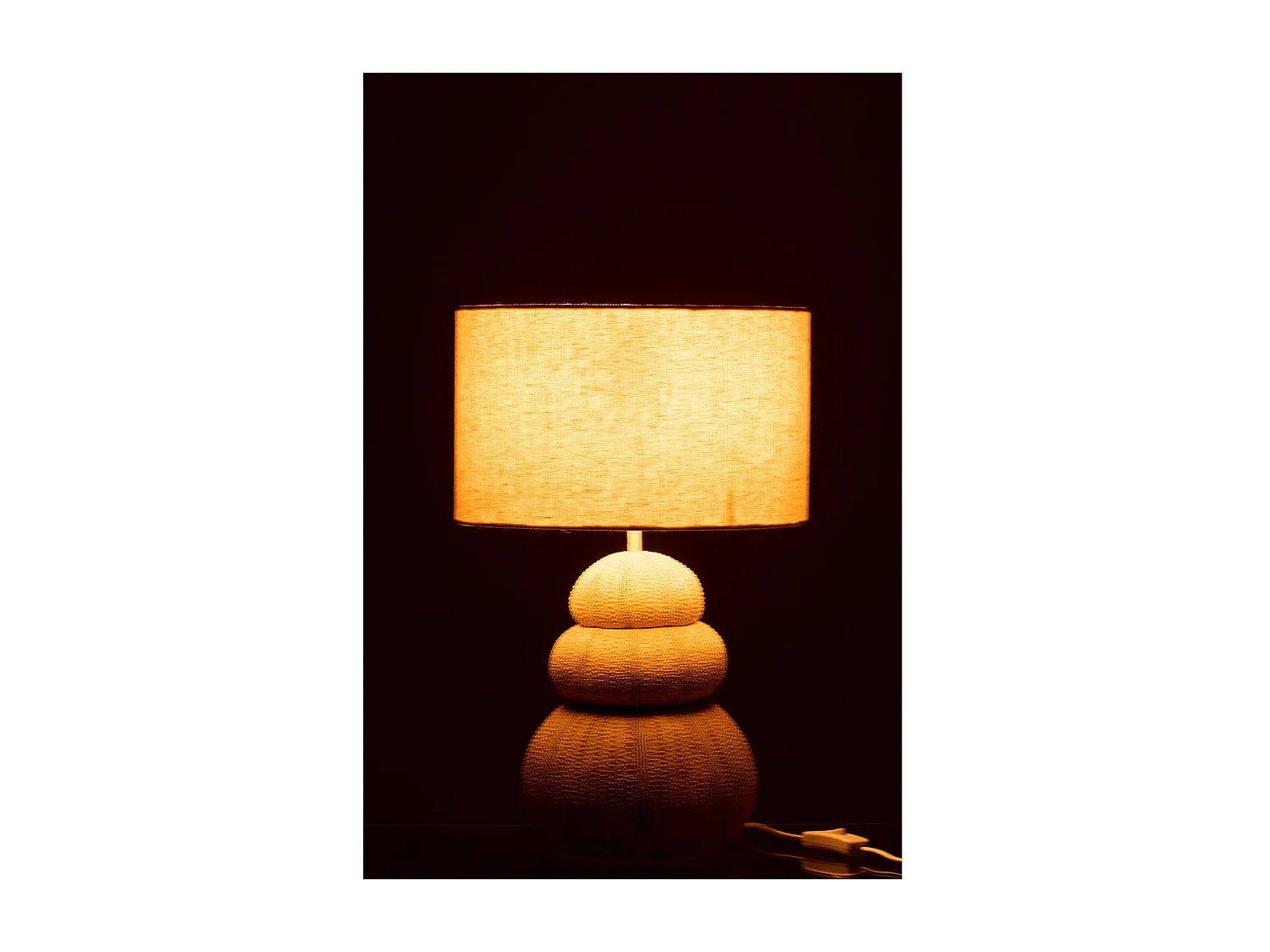 Lampe à Poser "Oursin" 47cm Beige