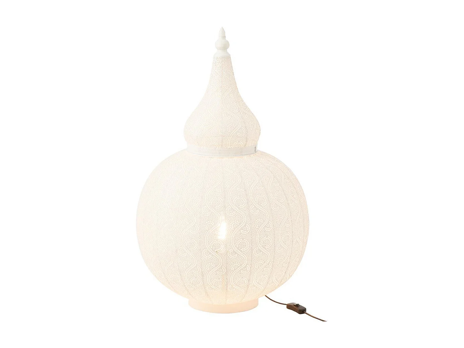 Lampe à Poser en Métal "Aladin" 77cm Blanc