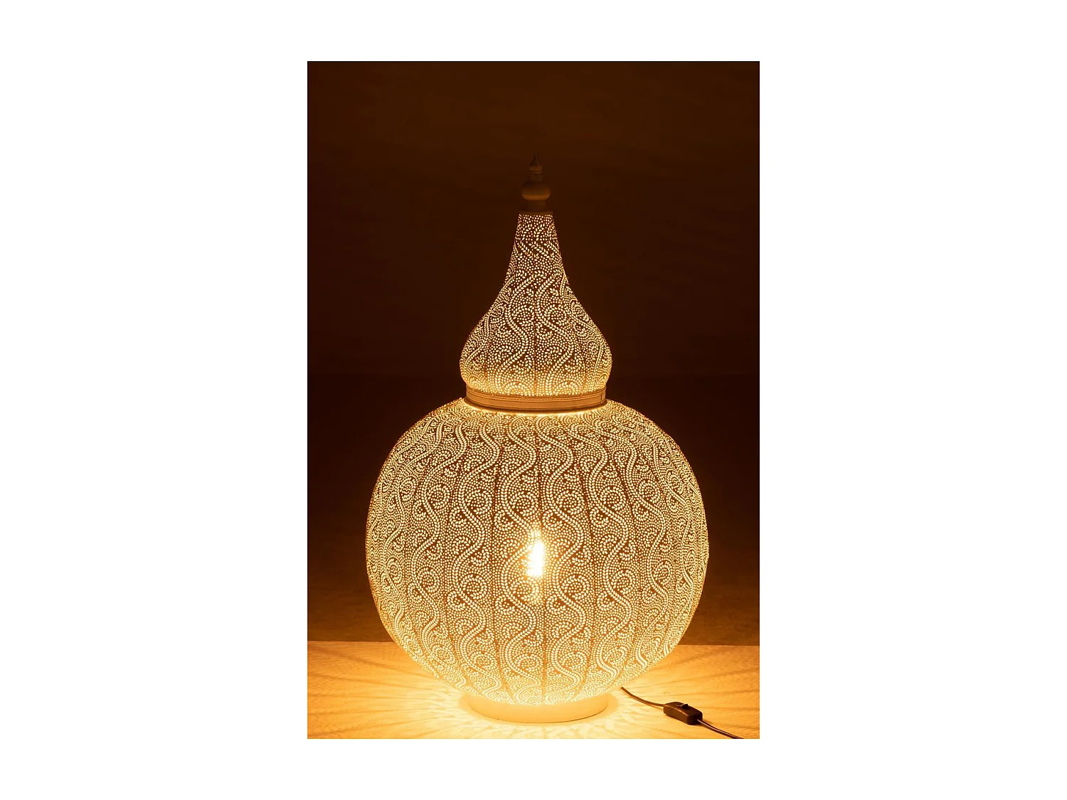 Lampe à Poser en Métal "Aladin" 77cm Blanc