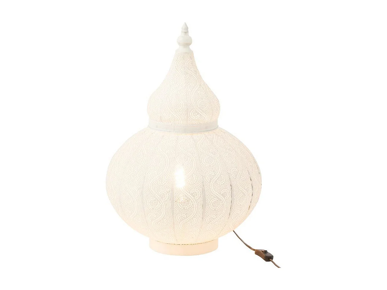 Lampe à Poser en Métal "Aladin" 59cm Blanc