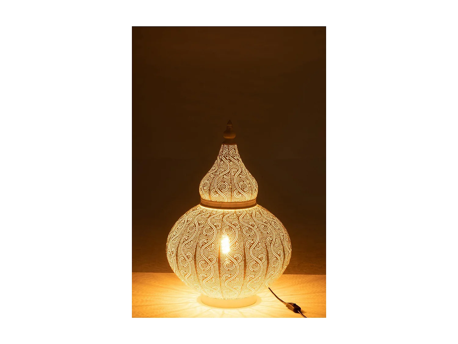Lampe à Poser en Métal "Aladin" 59cm Blanc